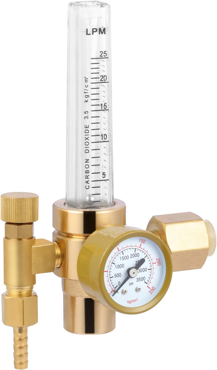 Reboot CO2 Gas Regulator Full Copper Flowmeter Mig Welding Gas Regulator Valves Welding Accessory for Mig Tig Welding Machine