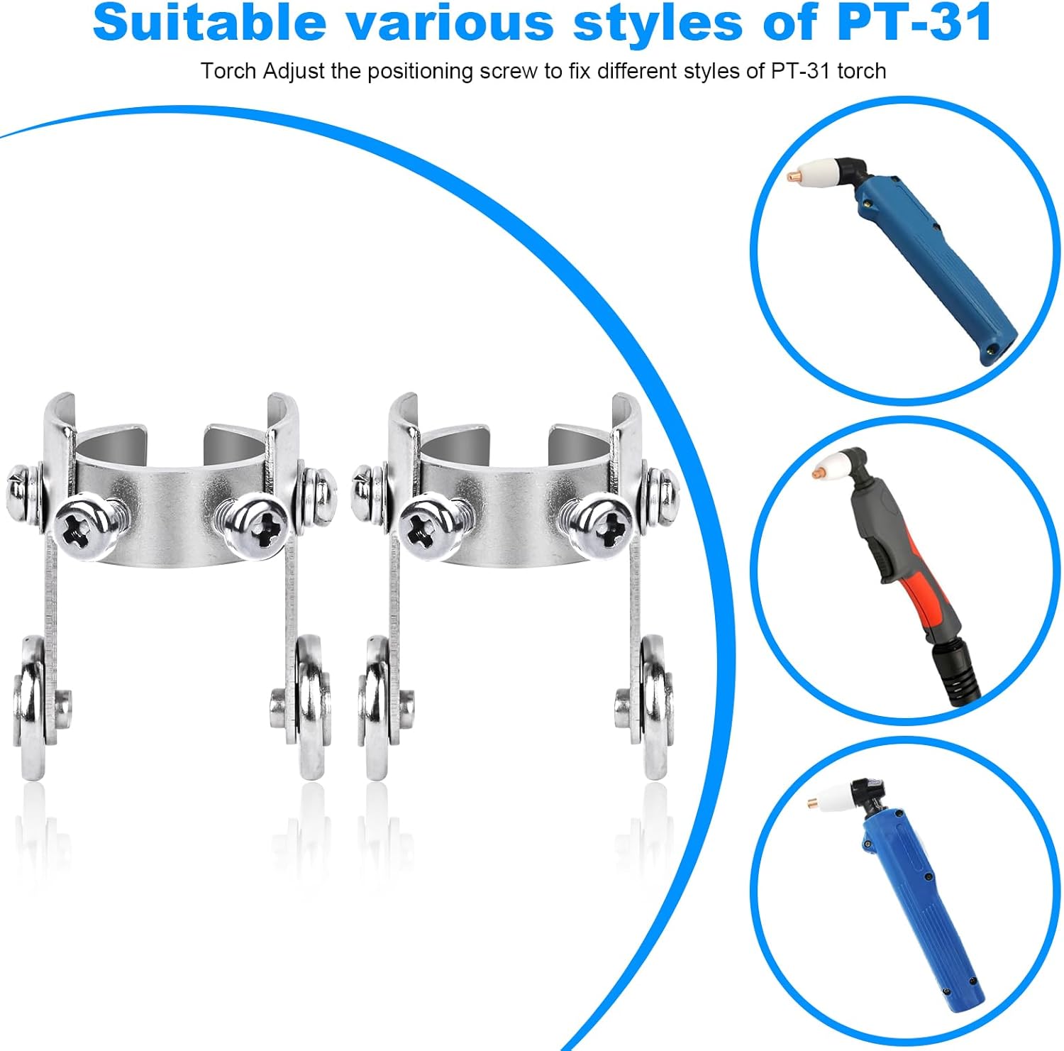 Reboot 2PCS PT-31 Plasma Cutter Roller Guide Wheel Spacer Circle Compass Stand Off Fit For Touch Arc Plasma Cutter Torch CUT35 CUT40 CUT45 CUT60 CUT50D LGK40 LG40 (not fit ag60 torch）