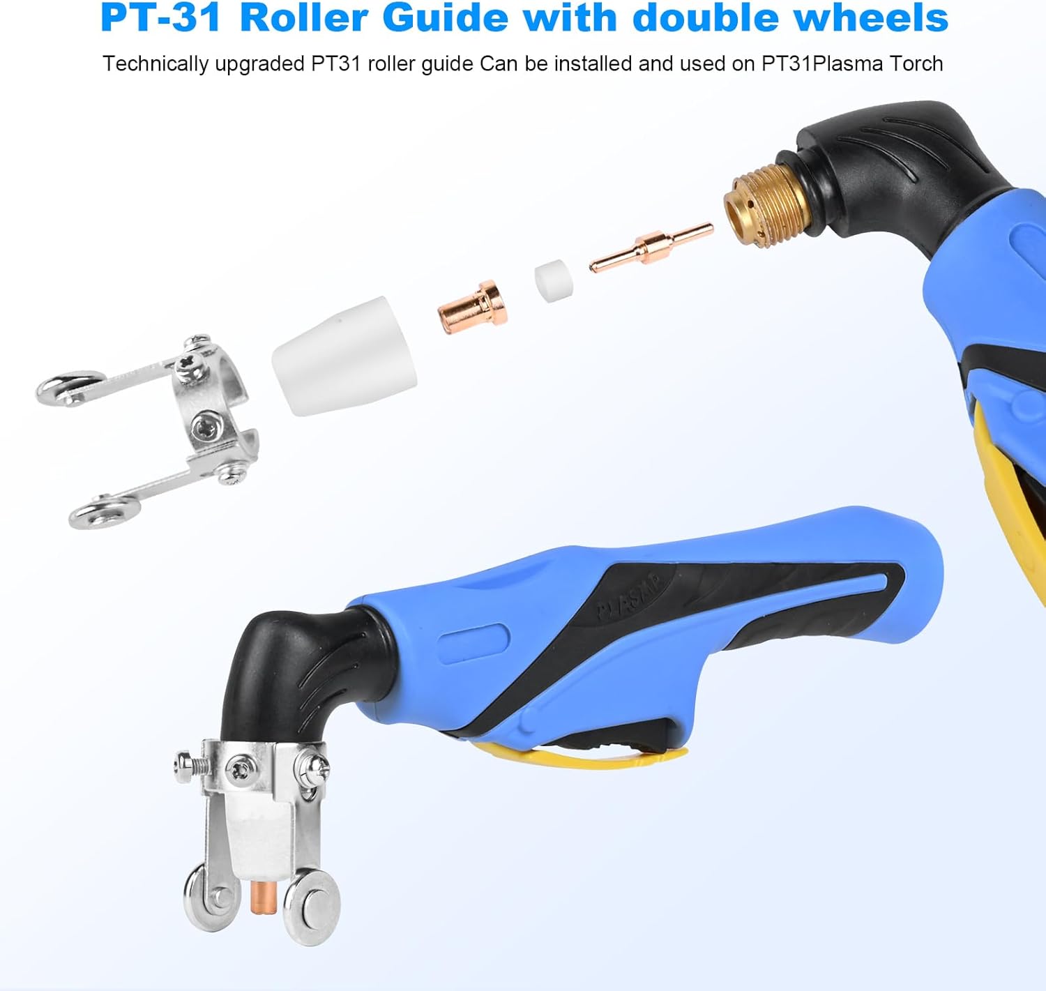 Reboot 2PCS PT-31 Plasma Cutter Roller Guide Wheel Spacer Circle Compass Stand Off Fit For Touch Arc Plasma Cutter Torch CUT35 CUT40 CUT45 CUT60 CUT50D LGK40 LG40 (not fit ag60 torch）