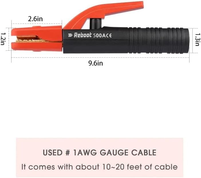 Reboot Welding Electrode Holder 500AMP Heavy Duty Jaw Holding Plier Electrode Clamp of Welding Machine ARC Welder American Design