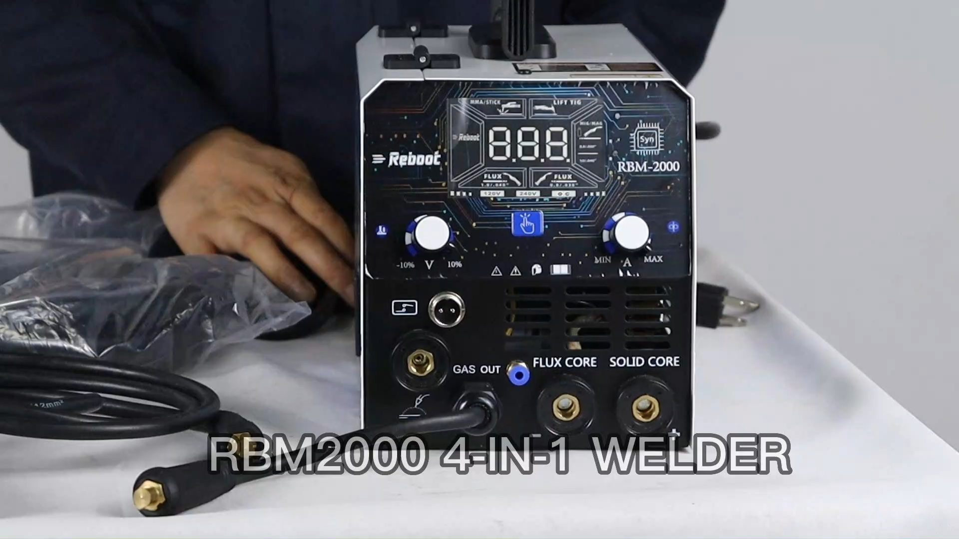 Reboot RBM2000 5-in-1 Welder 120V/240V with Spool Gun - 2025 Upgrade Complete Kit for Aluminum Welding, Steel, Metal Finishing, MIG, Flux Core, Lift TIG, Stick Welding Machine