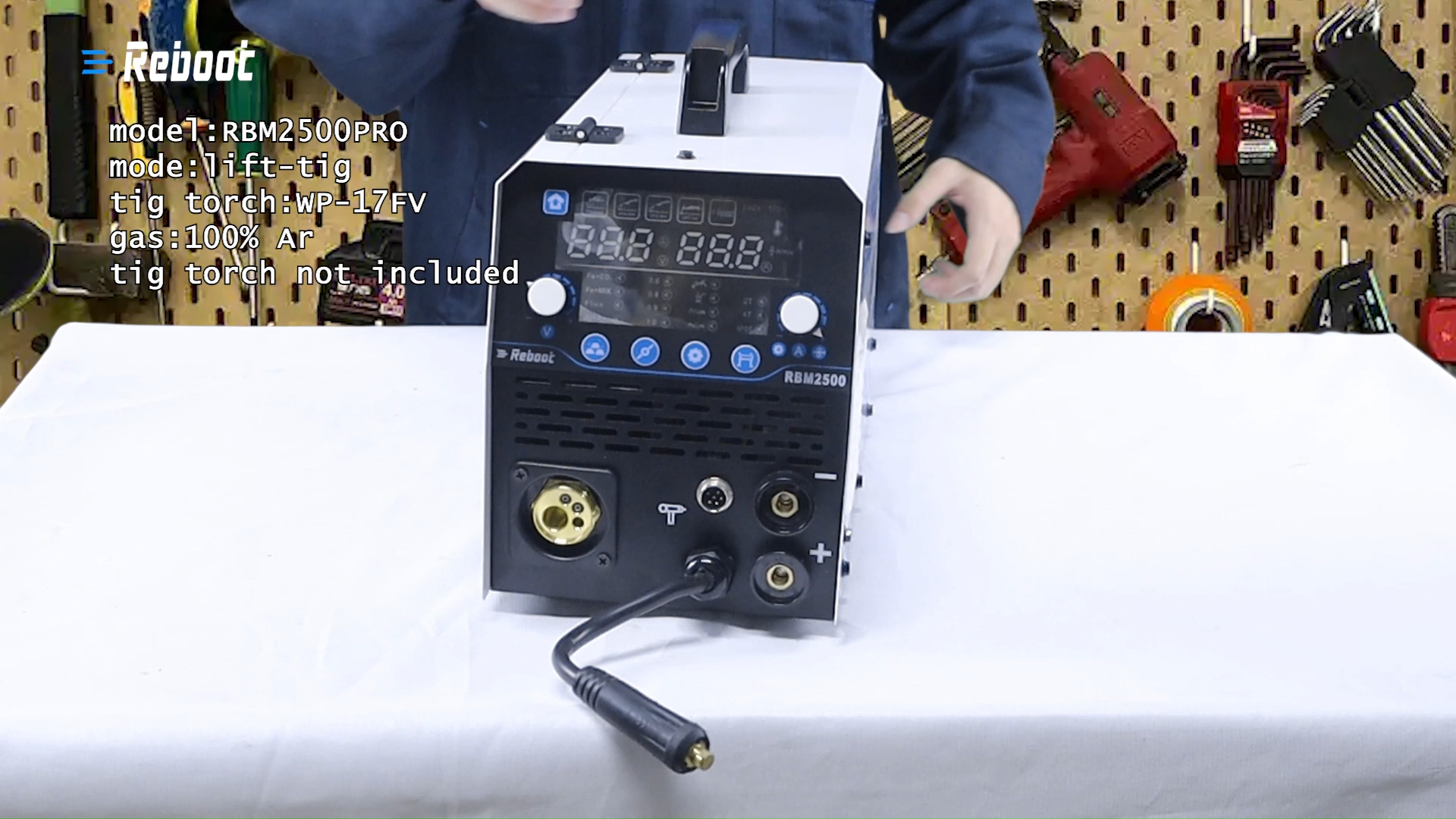 250Amp MIG Welder TIG Torch Included 120V/240V RBM2500 PRO, 8-in-1 Multiprocess Welding Machine with Dual Aluminum Welding Modes Gas MIG/Gasless Flux Core/MAG/Lift TIG/Stick/Spot/Spool Gun Reboot