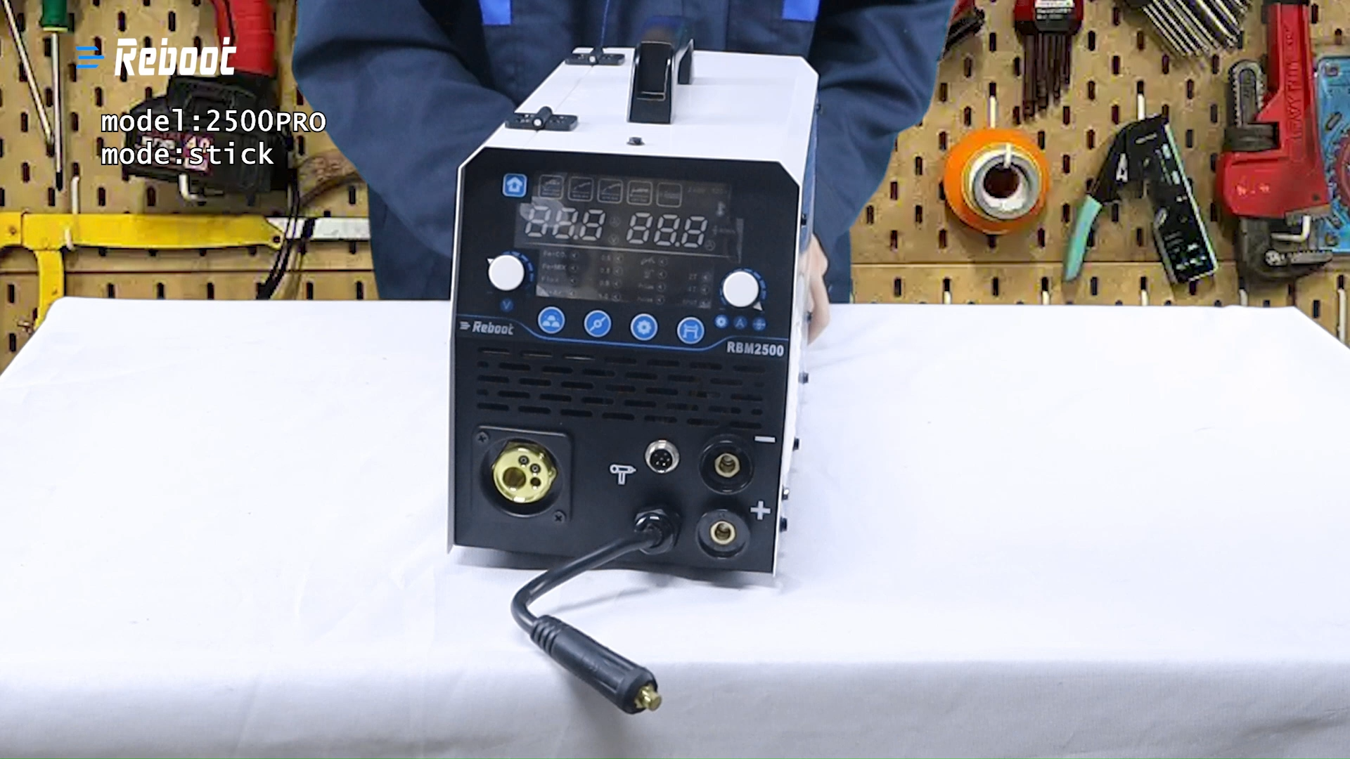 250Amp MIG Welder TIG Torch Included 120V/240V RBM2500 PRO, 8-in-1 Multiprocess Welding Machine with Dual Aluminum Welding Modes Gas MIG/Gasless Flux Core/MAG/Lift TIG/Stick/Spot/Spool Gun Reboot
