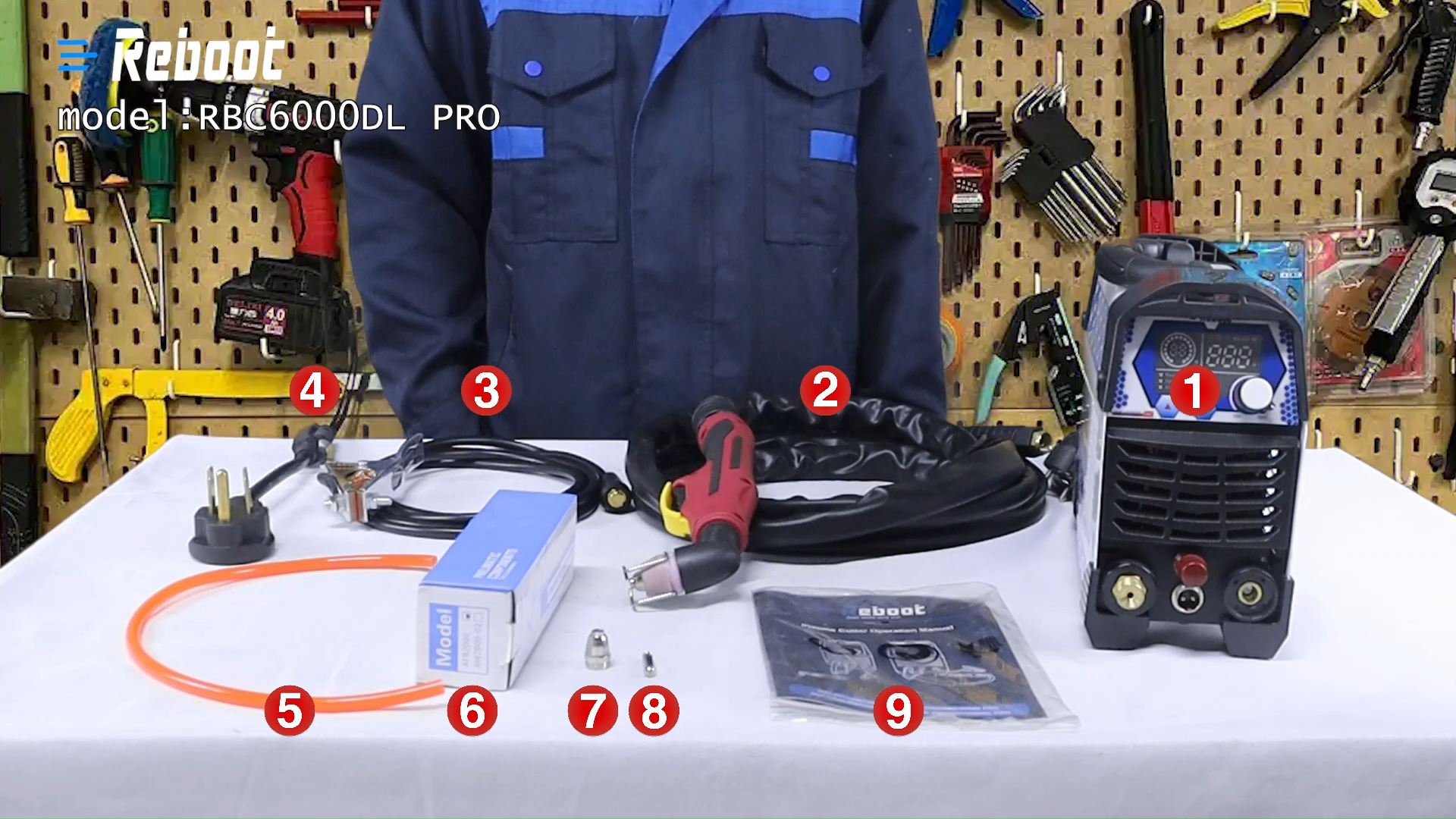 Reboot Pro 60A Plasma Cutter 2025, Pilot Arc Non-Contact Cutting, 120V/240V Dual Voltage,Large Digital Smart Screen, Enhanced for Metal/Mesh/Stainless Steel, 1/2'' Clean Cut 3/4