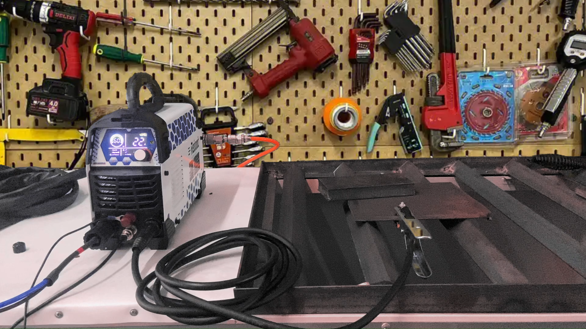 Reboot Plasma Cutter Non-High Frequency Non-Touch Pilot Arc, 120V/240V Dual Voltage, 1 Inch Max Cut 5/8 Inch Clean Cut, Mesh Cutting, 2T/4T, Large LED Display for Beginners DIY