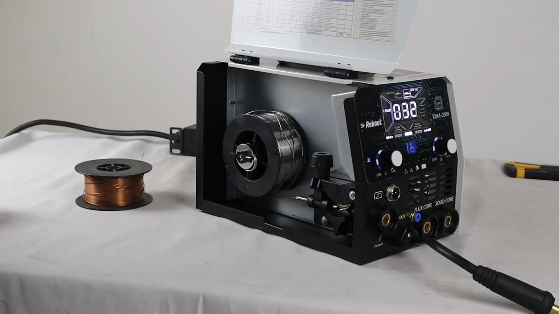 Reboot RBM2000 5-in-1 Welder 120V/240V with Spool Gun - 2025 Upgrade Complete Kit for Aluminum Welding, Steel, Metal Finishing, MIG, Flux Core, Lift TIG, Stick Welding Machine