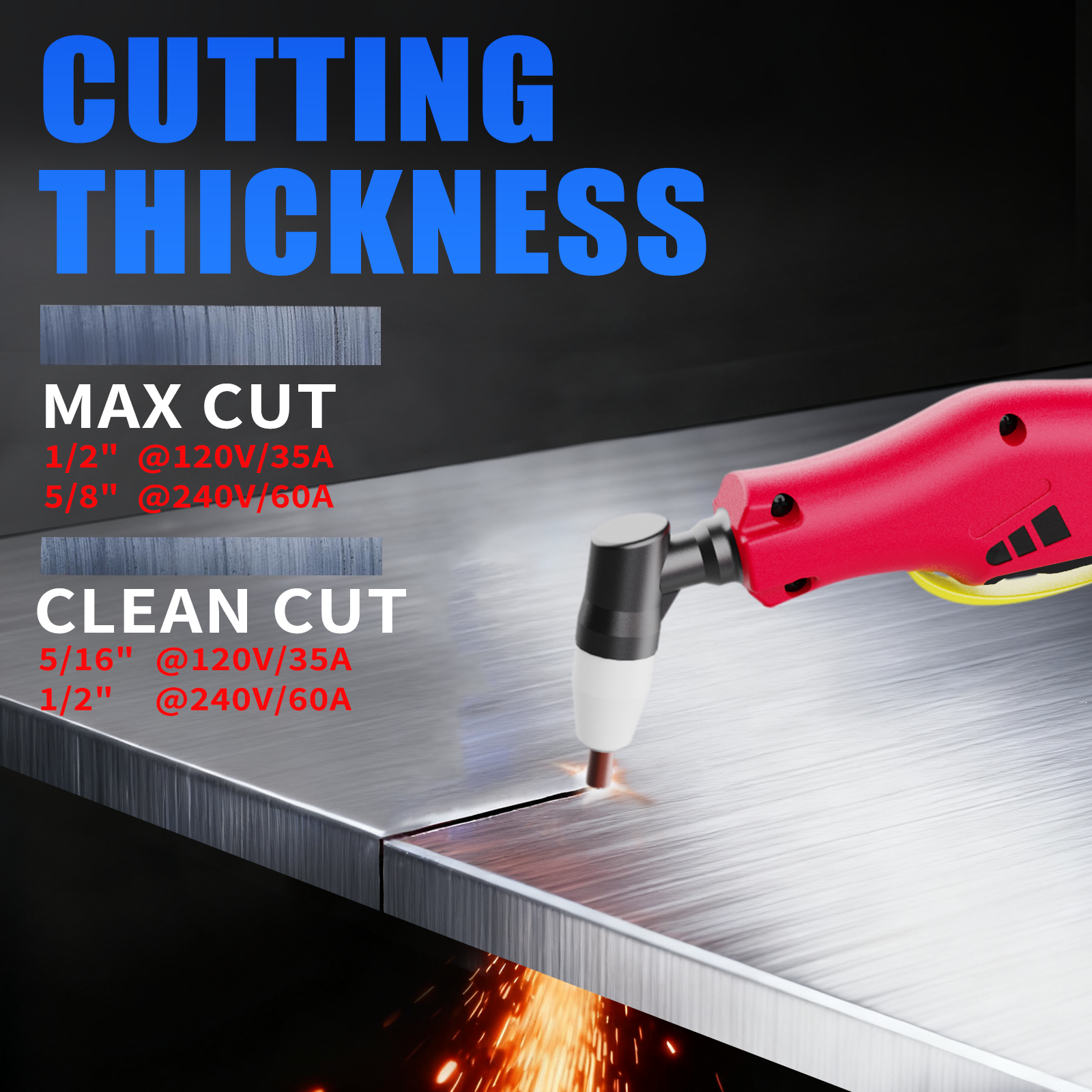 Reboot Plasma Cutter 60A, Large Integrated LED Digital Display, 120/240V Plasma Cutter Machine with IGBT Inverter, 1/2 Inch Clean Cut 5/8 Inch Max Cut RBC6000D Max