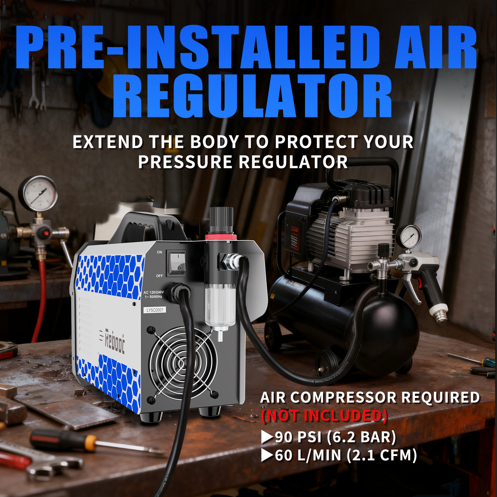 Reboot Plasma Cutter 60A, Large Integrated LED Digital Display, 120/240V Plasma Cutter Machine with IGBT Inverter, 1/2 Inch Clean Cut 5/8 Inch Max Cut RBC6000D Max