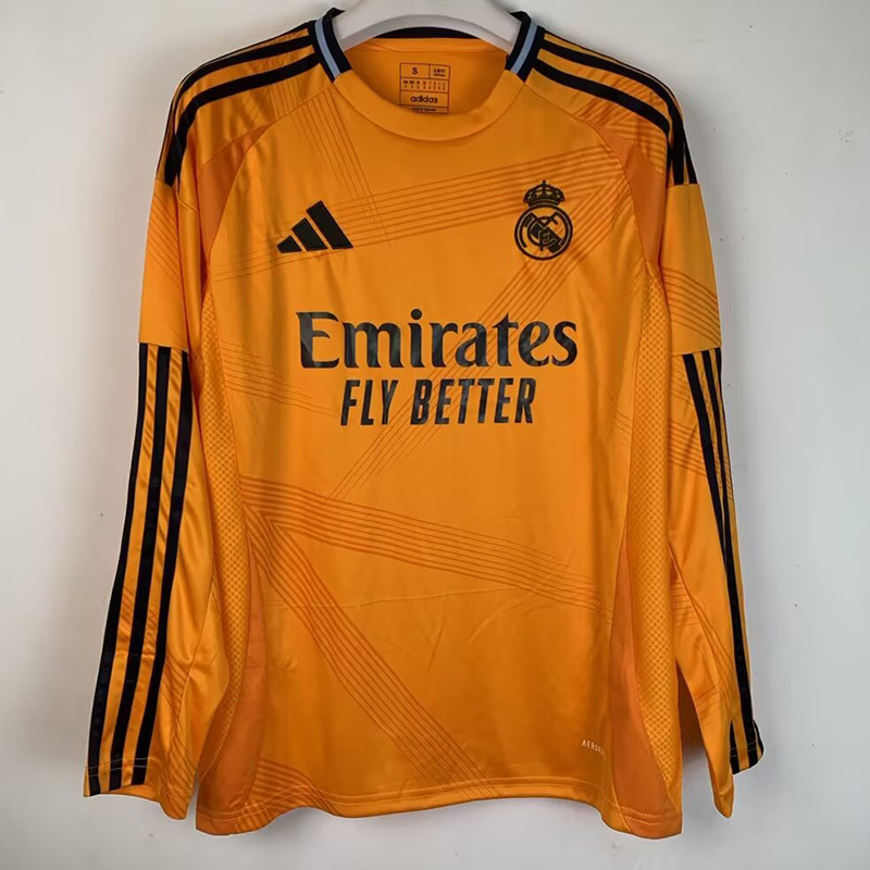 24-25 Real Madrid Away Long Sleeve Soccer Jersey (长袖)
