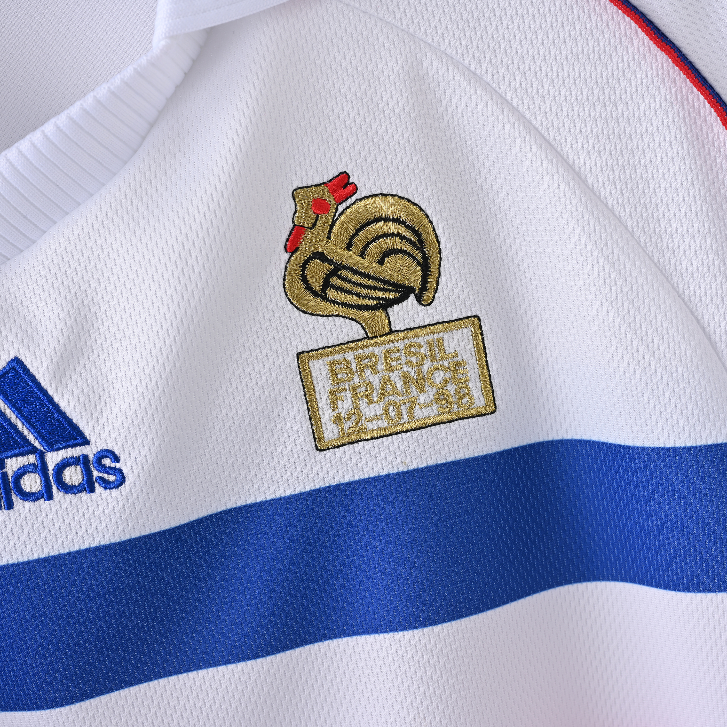 1998 France Away Retro Soccer Jersey(右胸带小字)