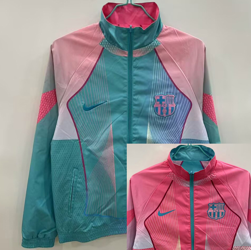 2025-26 BAR Green & Pink Double Sided Windbreaker (双面风)(刺绣)