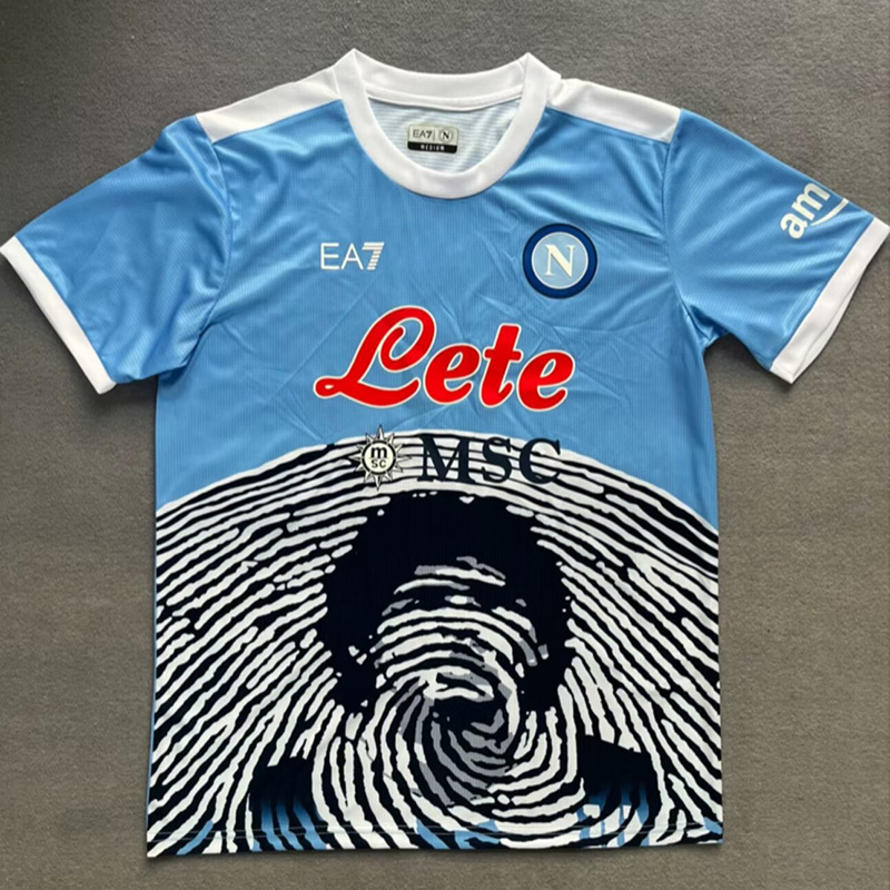 21-22 Napoli Sky blue Commemorative Edition Fans Soccer Jersey