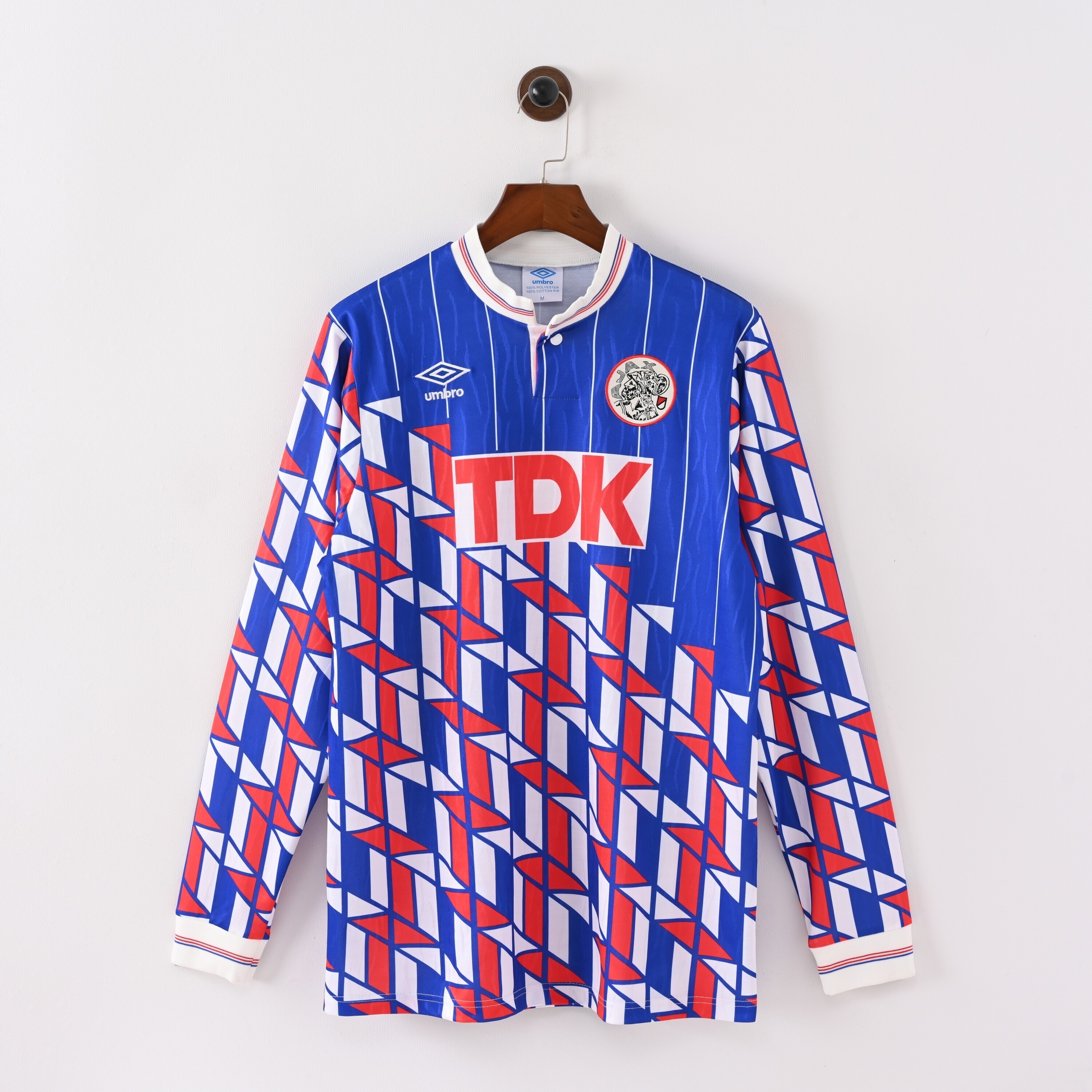1990 Ajax Away Long Sleeve Retro Soccer Jersey (长袖)