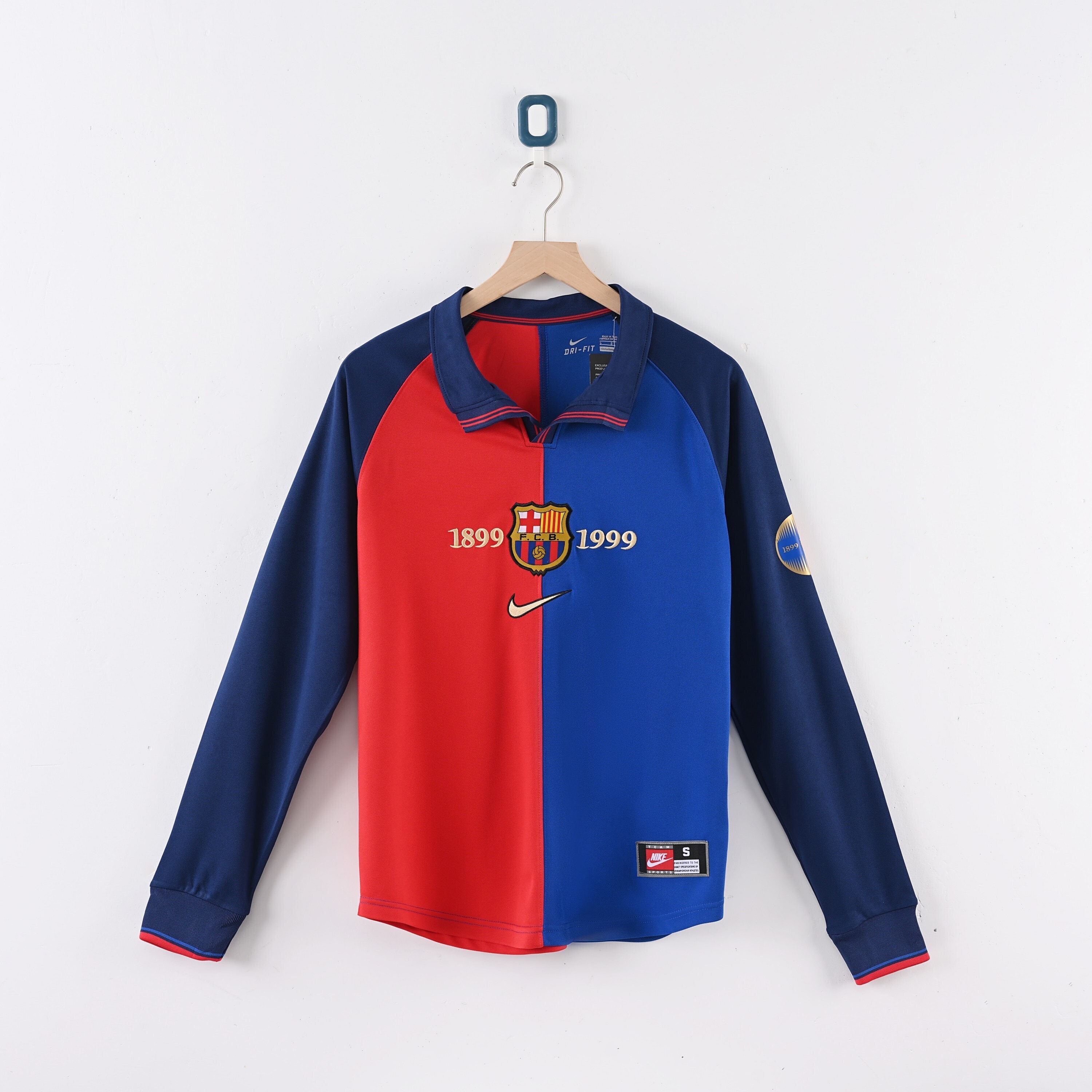1999 BAR Home 100th Anniversary Version Long Sleeve Retro Soccer Jersey (长袖)