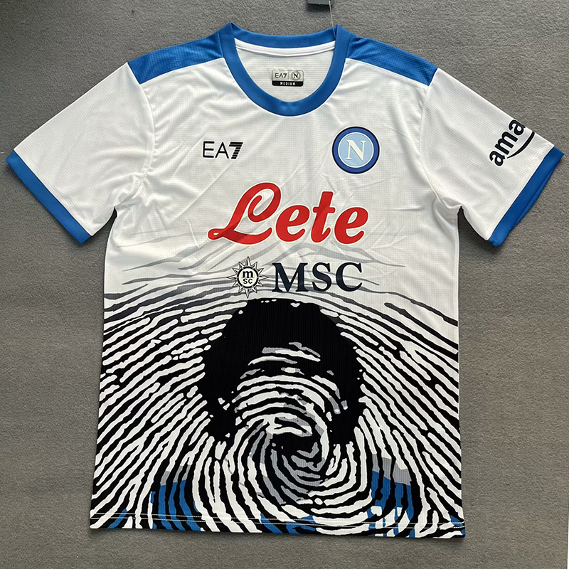 21-22 Napoli White Commemorative Edition Fans Soccer Jersey