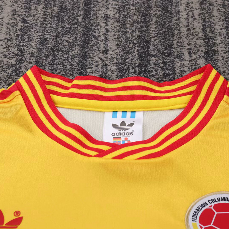 1990 Colombia Home Kids Retro Soccer Jersey