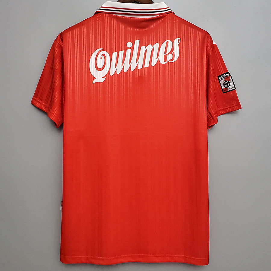 1995-1996 River Plate Away Red Retro Soccer Jersey