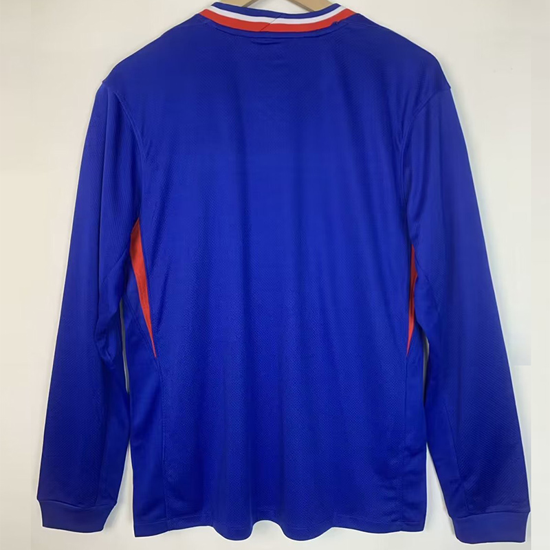 24-25 France Home Long Sleeve Soccer Jersey (长袖)