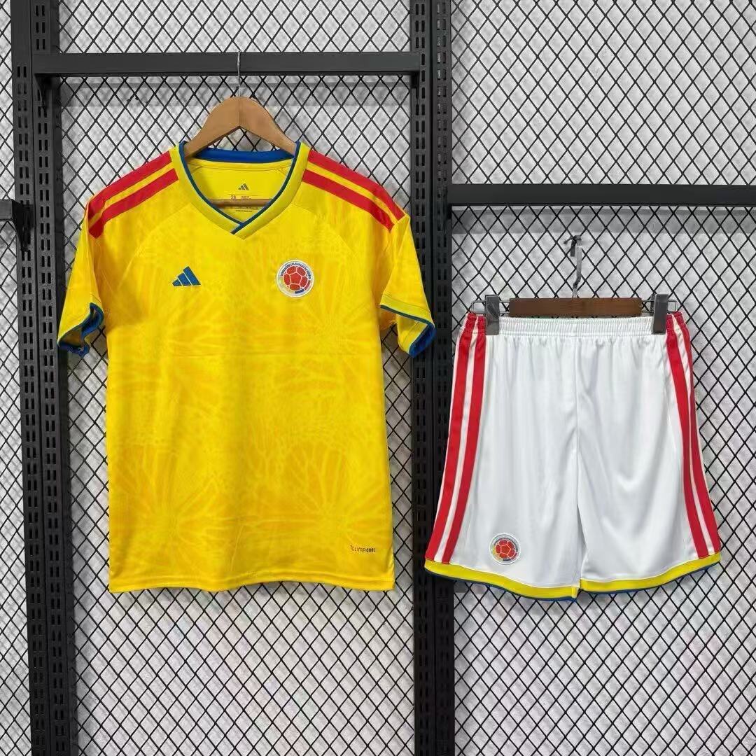 2025-26 Colombia Home Kids Soccer Jersey