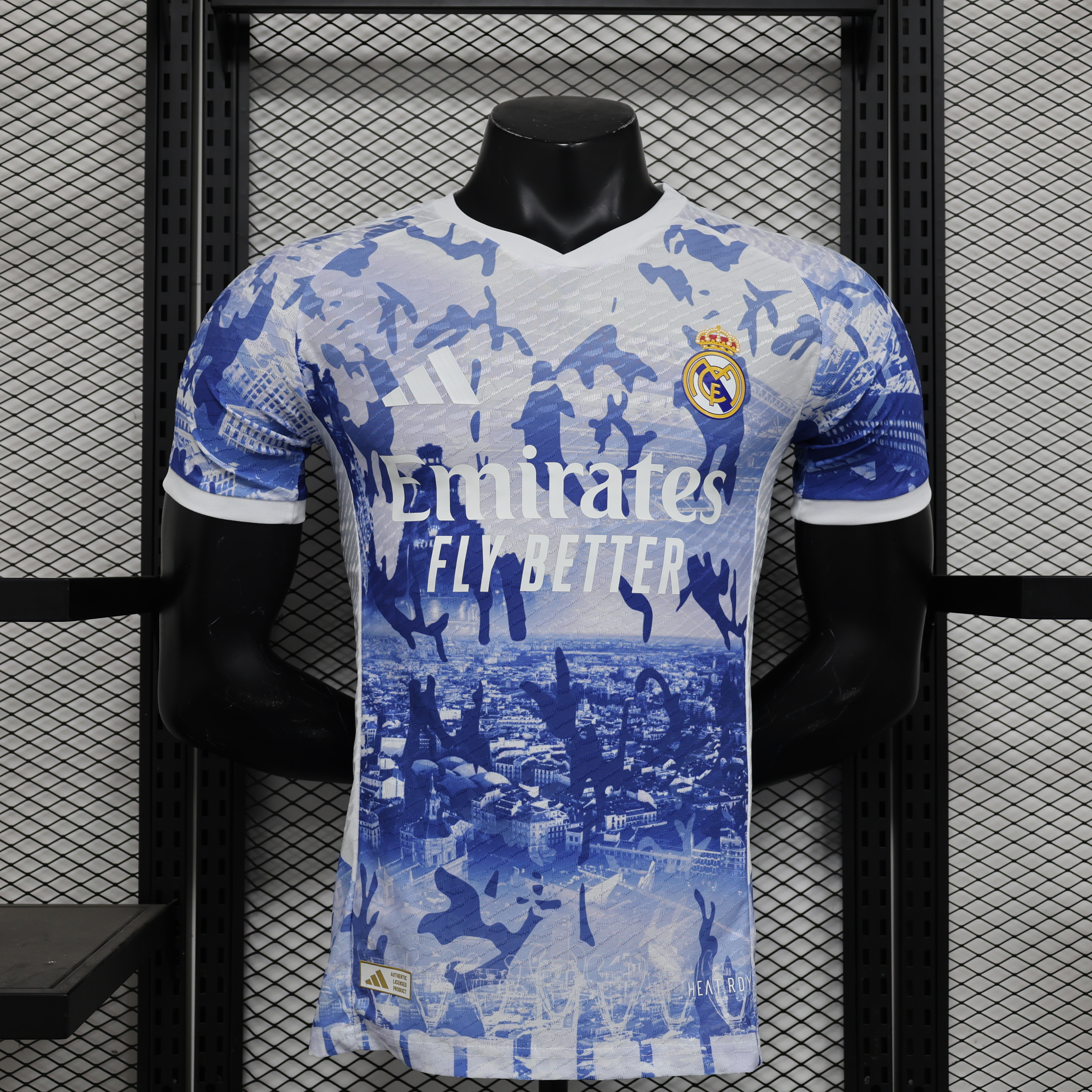 24-25 RMA Blue White Special Edition Player Version Soccer Jersey