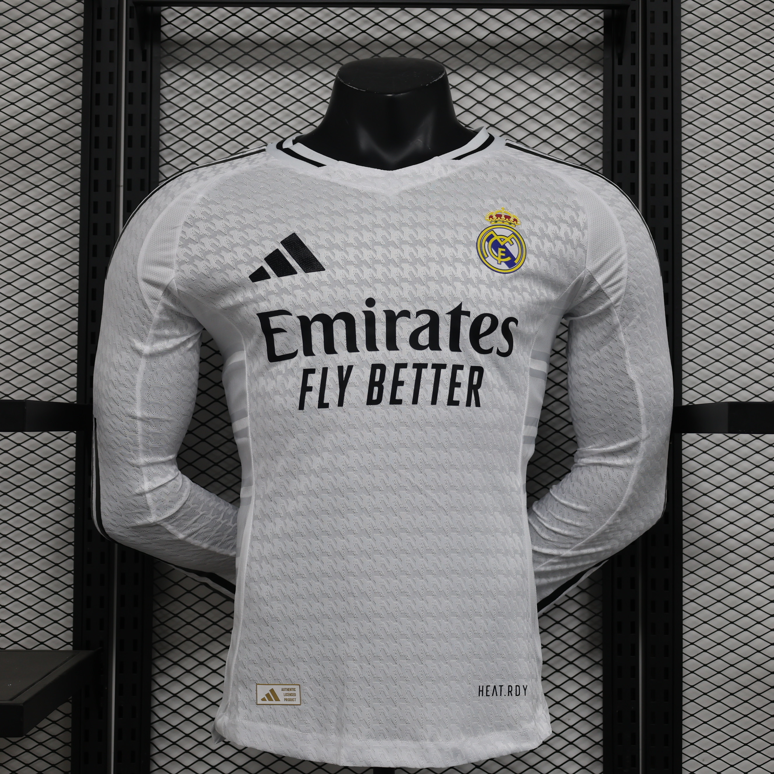 24-25 Real Madrid Home Long Sleeve Player Version Soccer Jersey (长袖球员)