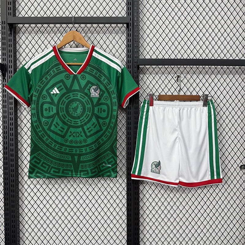 2025-26 Mexico Green Kids Soccer Jersey