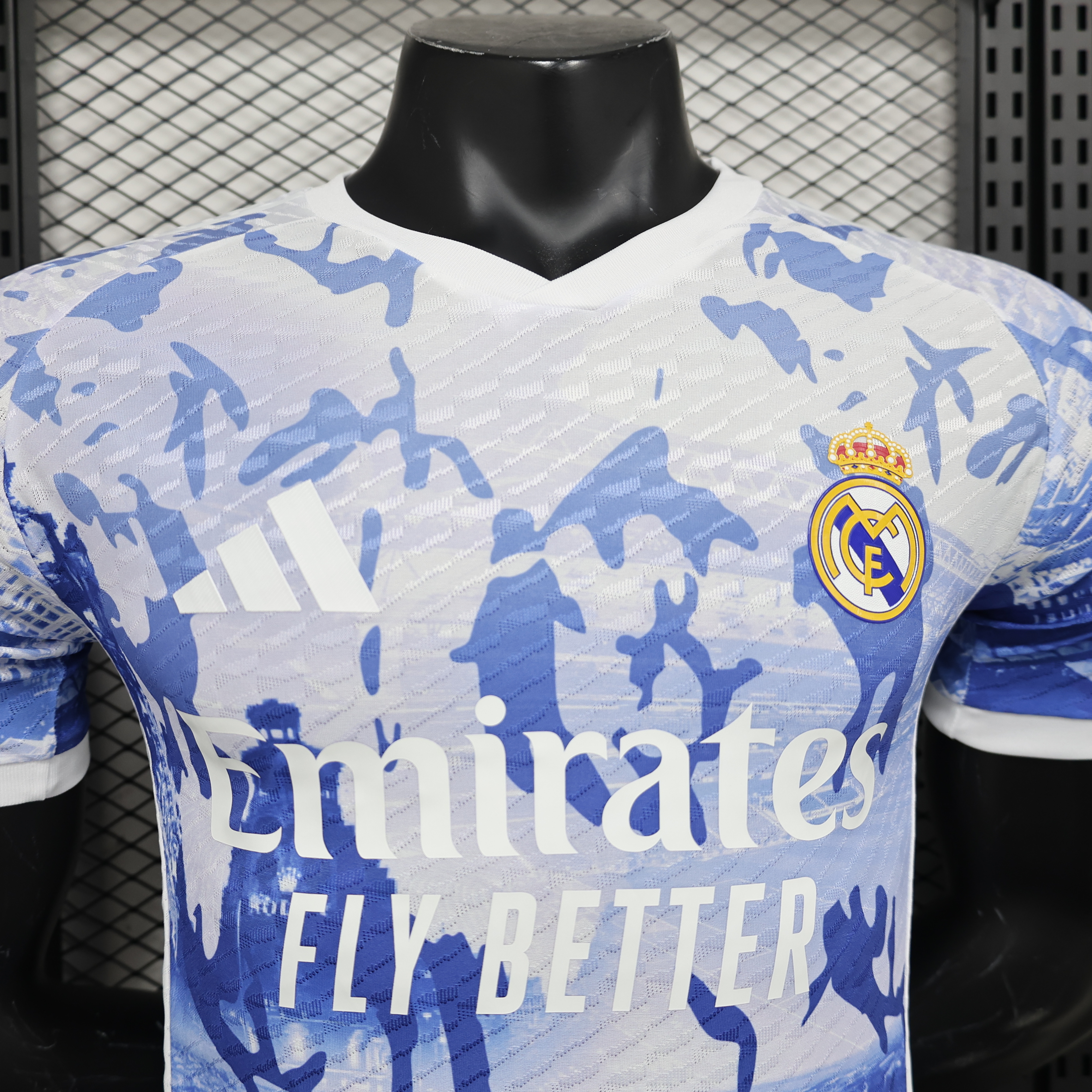 24-25 RMA Blue White Special Edition Player Version Soccer Jersey
