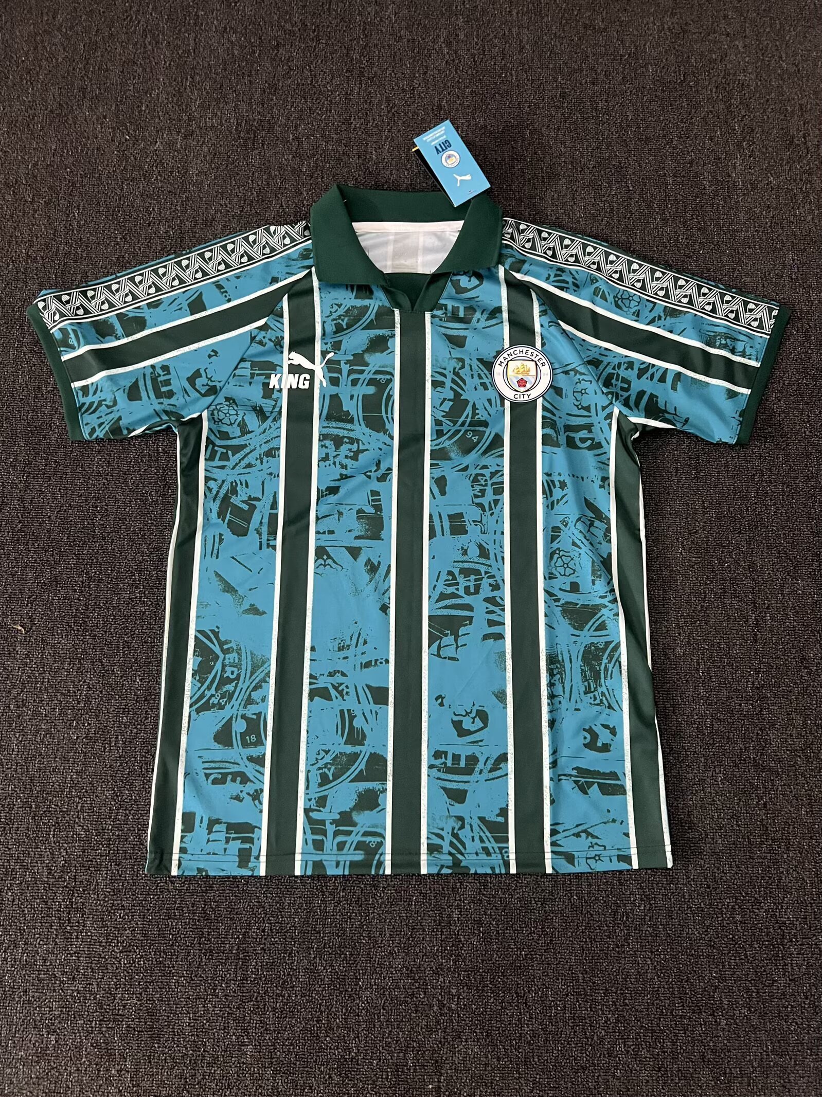 2025-26 Man City Blue Green #9 Special Edition Trainingshirts