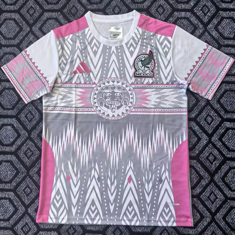2025-26 Mexico Pink Grey Special EditionTraining Shirts