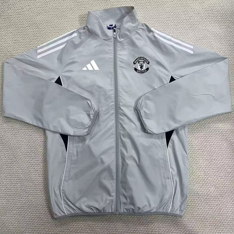 2025-26 Man Utd Gray Windbreaker (白边)