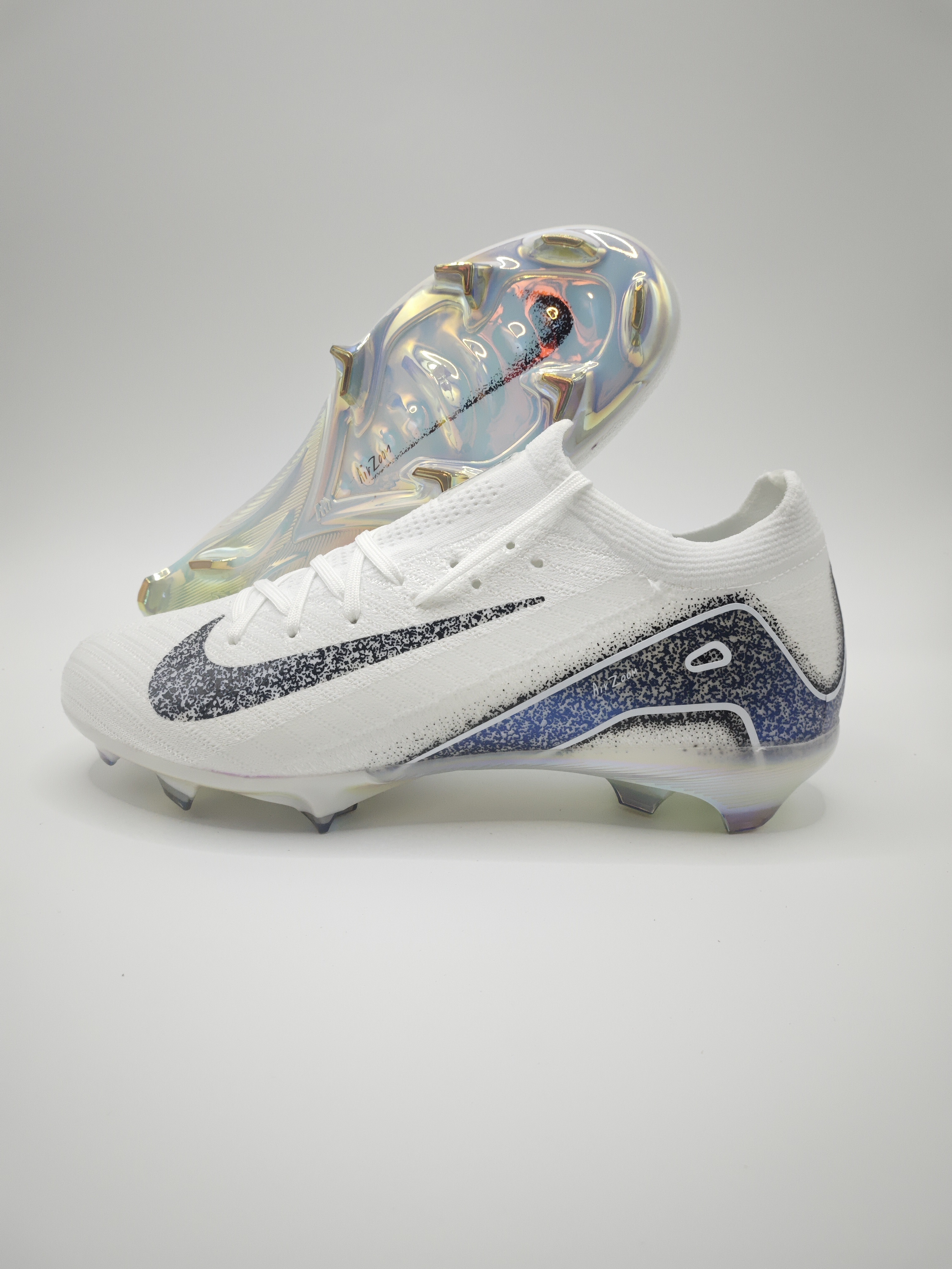 Nike Mercurial 16 FG Soccer Cleats with Built-in Bonded Pack: Full Air Cushion for All-Match Comfort, Waterproof Knit for Wet Conditions