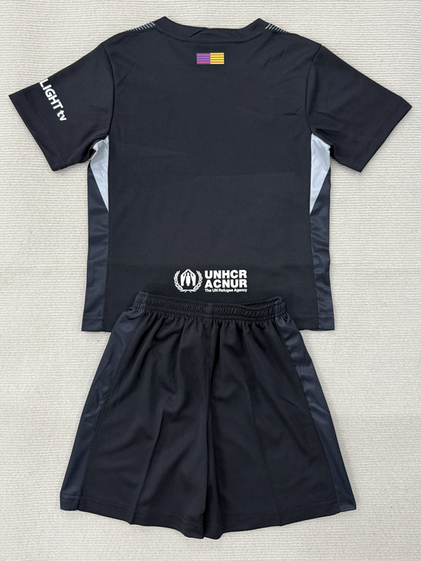 2025-26 BAR Black Goalkeeper Kids Soccer Jersey