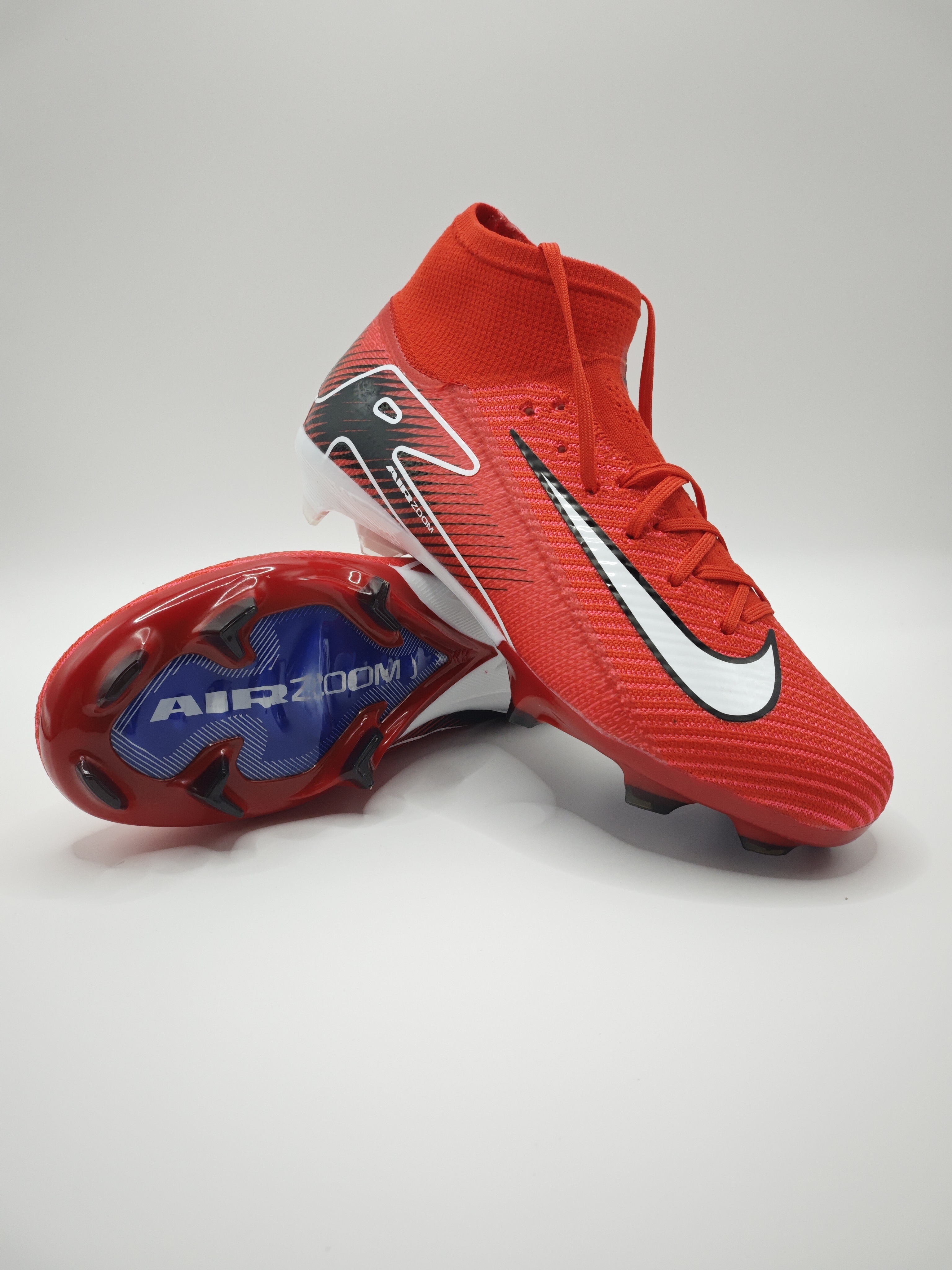 Nike Mercurial 16 FG Soccer Cleats with Built-in Bonded Pack: Full Air Cushion for All-Match Comfort, Waterproof Knit for Wet Pitches