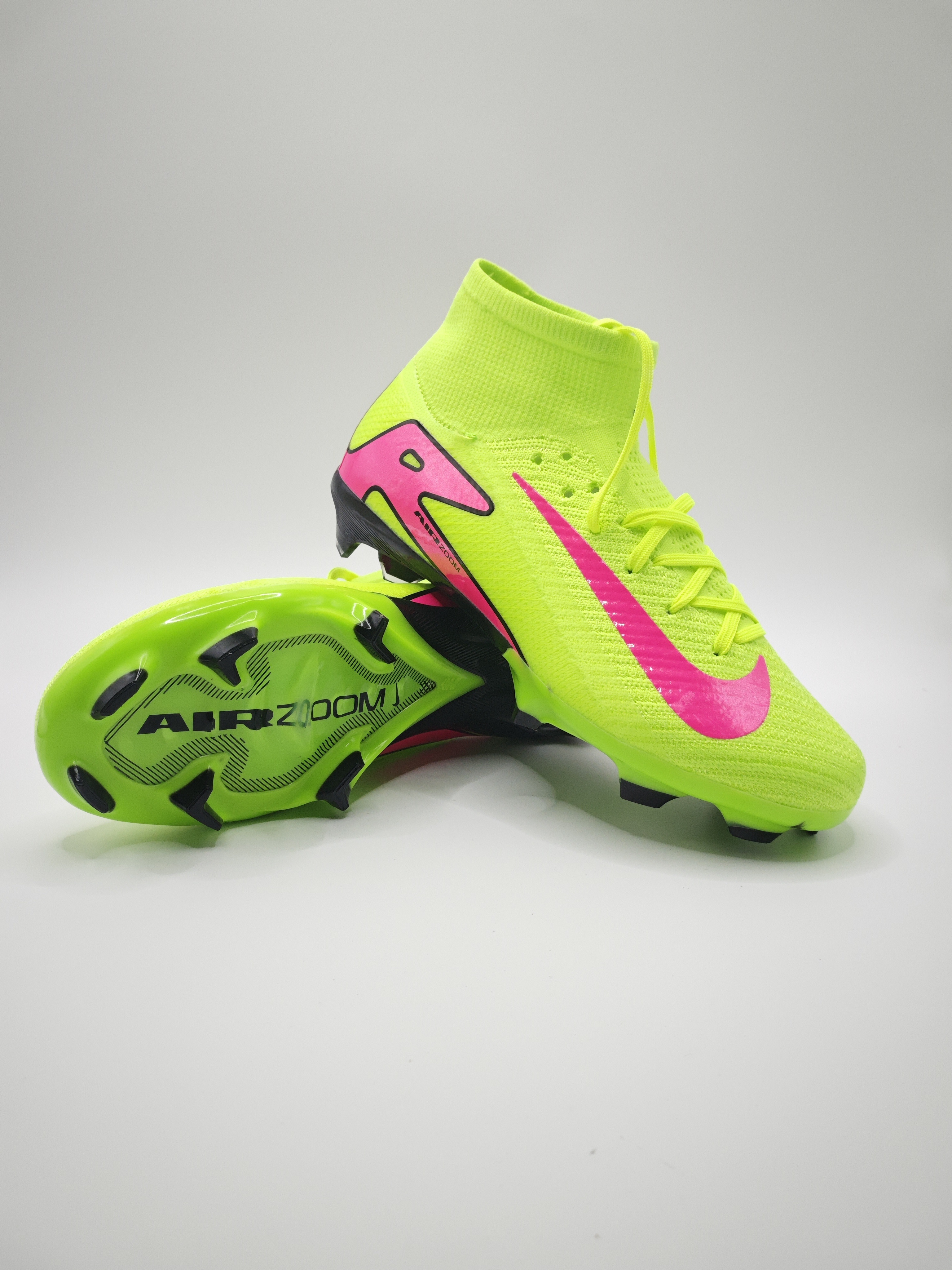 Nike Mercurial 16 FG Soccer Cleats with Built-in Bonded Pack: Full Air Cushion for All-Game Comfort, Waterproof Knit for Rainy Fields