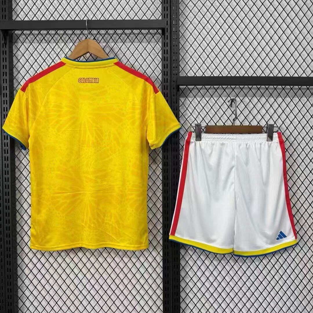 2025-26 Colombia Home Kids Soccer Jersey