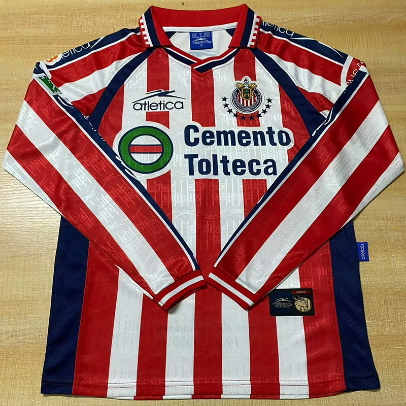 1999-2000 Chivas Home Long Sleeve Retro Soccer Jersey(长袖)