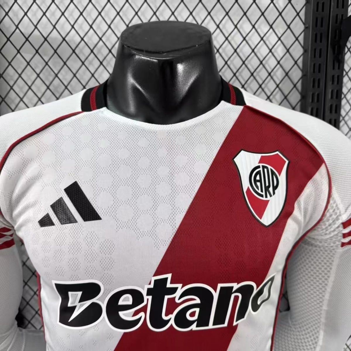 25-26 River Plate Home Long Sleeve Player Soccer Jersey
