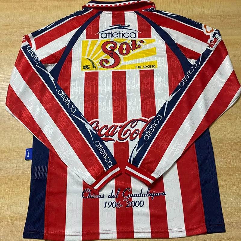 1999-2000 Chivas Home Long Sleeve Retro Soccer Jersey(长袖)