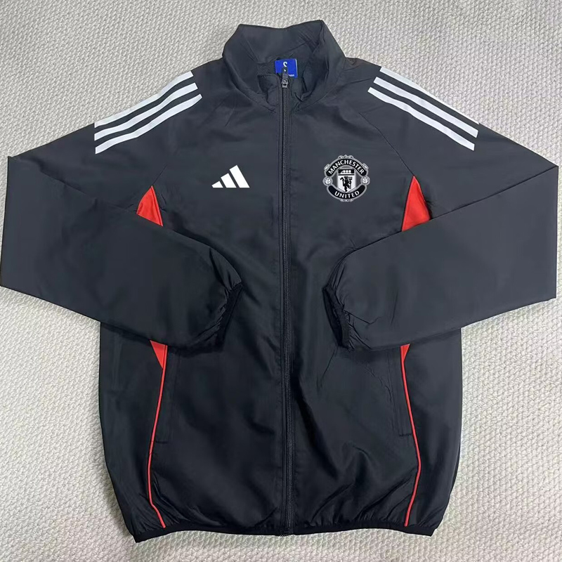 2025-26 Man Utd Black Windbreaker