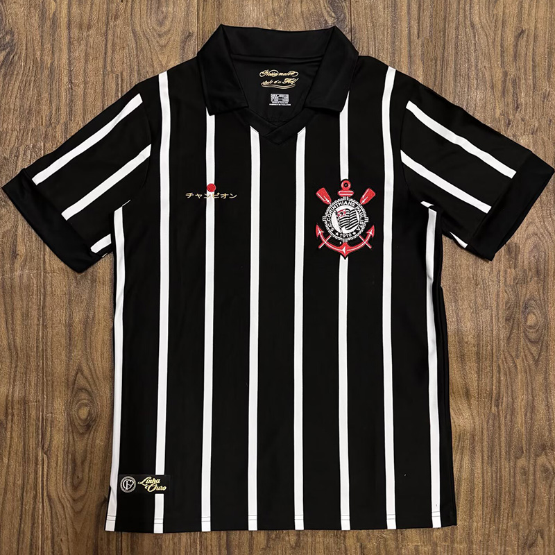 2012 Corinthians Black Special Edition Retro SoccerJersey