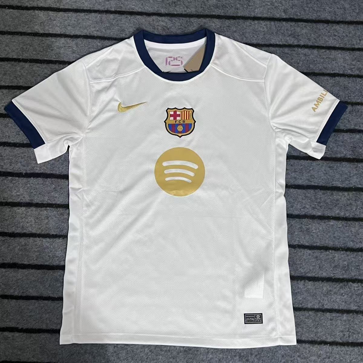 24-25 BAR White Special Edition Fans Training Shirts *金广告