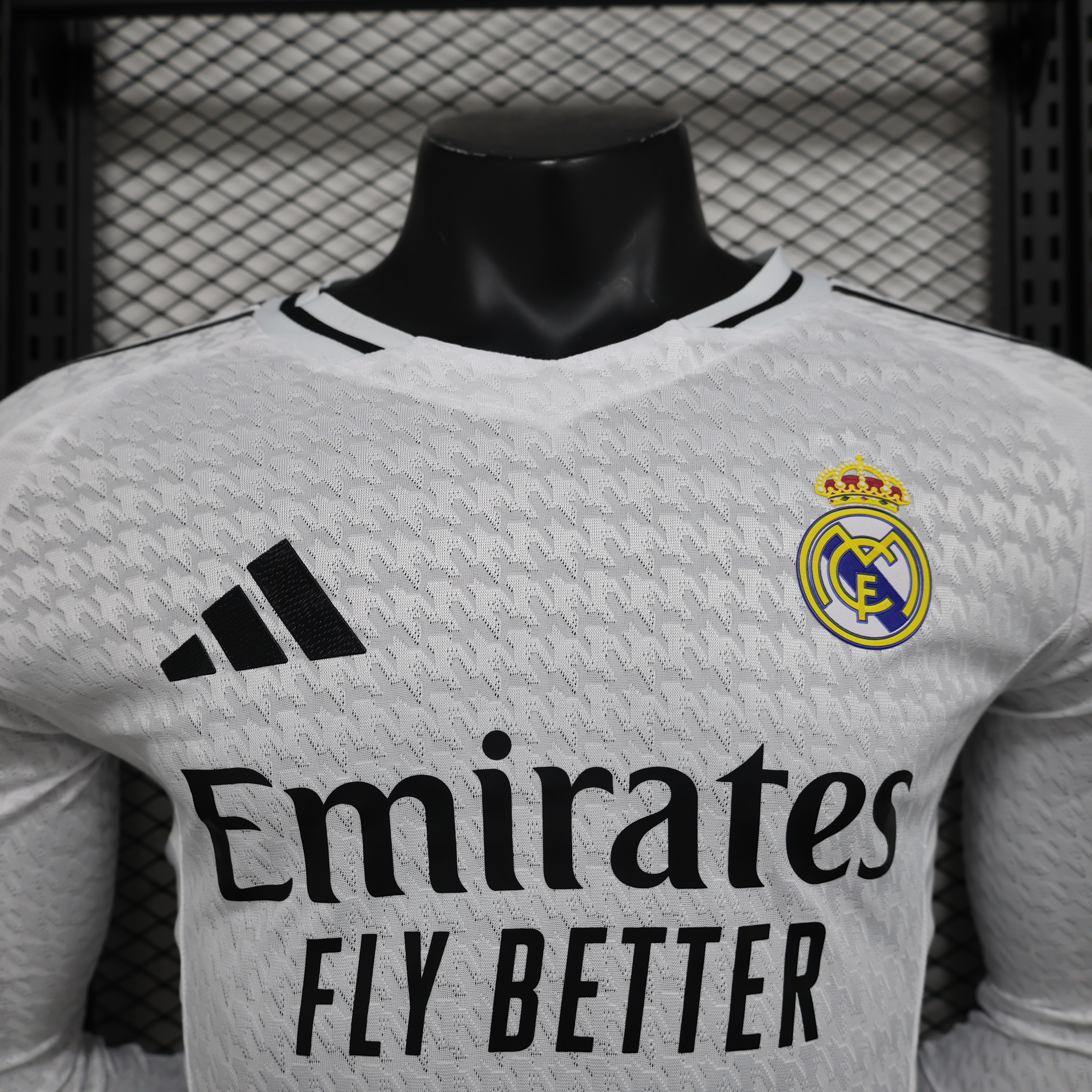 24-25 Real Madrid Home Long Sleeve Player Version Soccer Jersey (长袖球员)