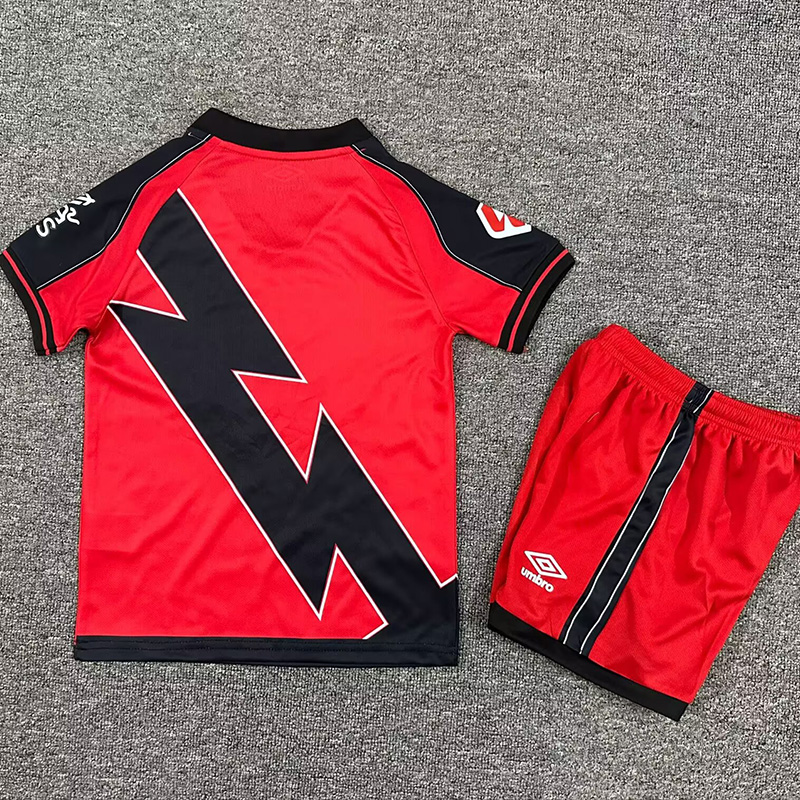 2025-26 Rayo Vallecano Away Kids Soccer Jersey