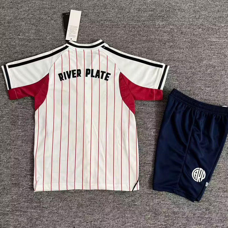 2025-26 River Plate White Casual Edition Kids Baseball Jersey