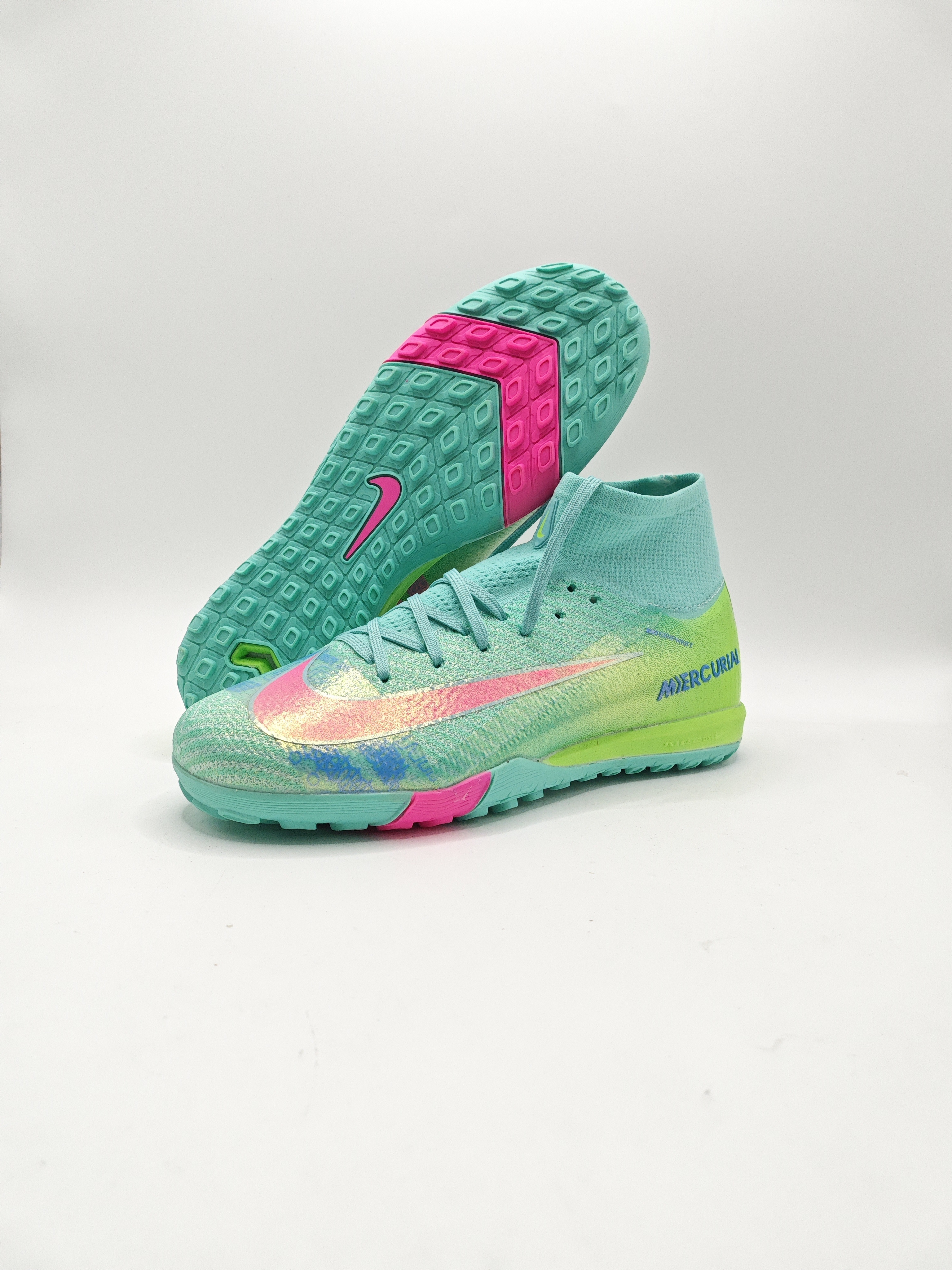 Nike Mercurial 16 High-Top Built-in Full Air Cushion Waterproof Knit FG MD-Outsole Soccer Cleats