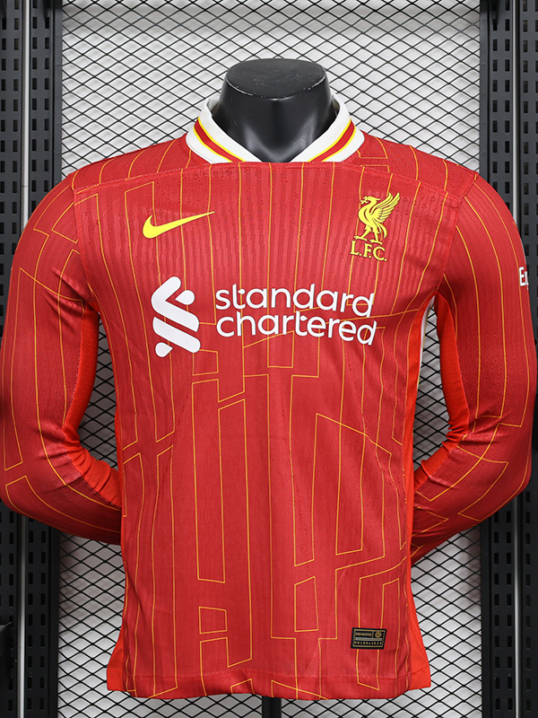 24-25 LIV Home Long Sleeve Player Version Soccer Jersey (长袖球员)