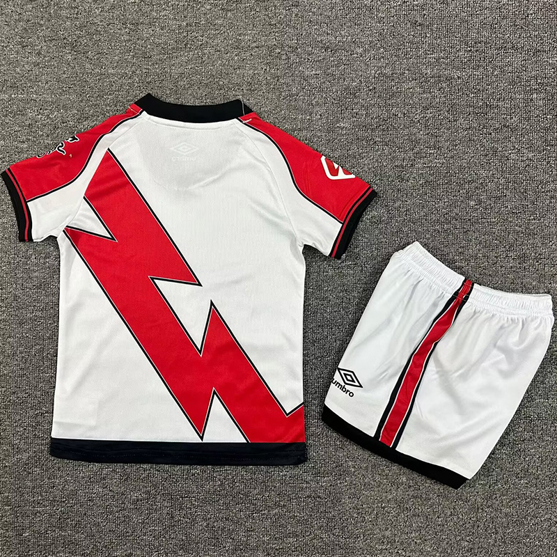 2025-26 Rayo Vallecano Home Kids Soccer Jersey