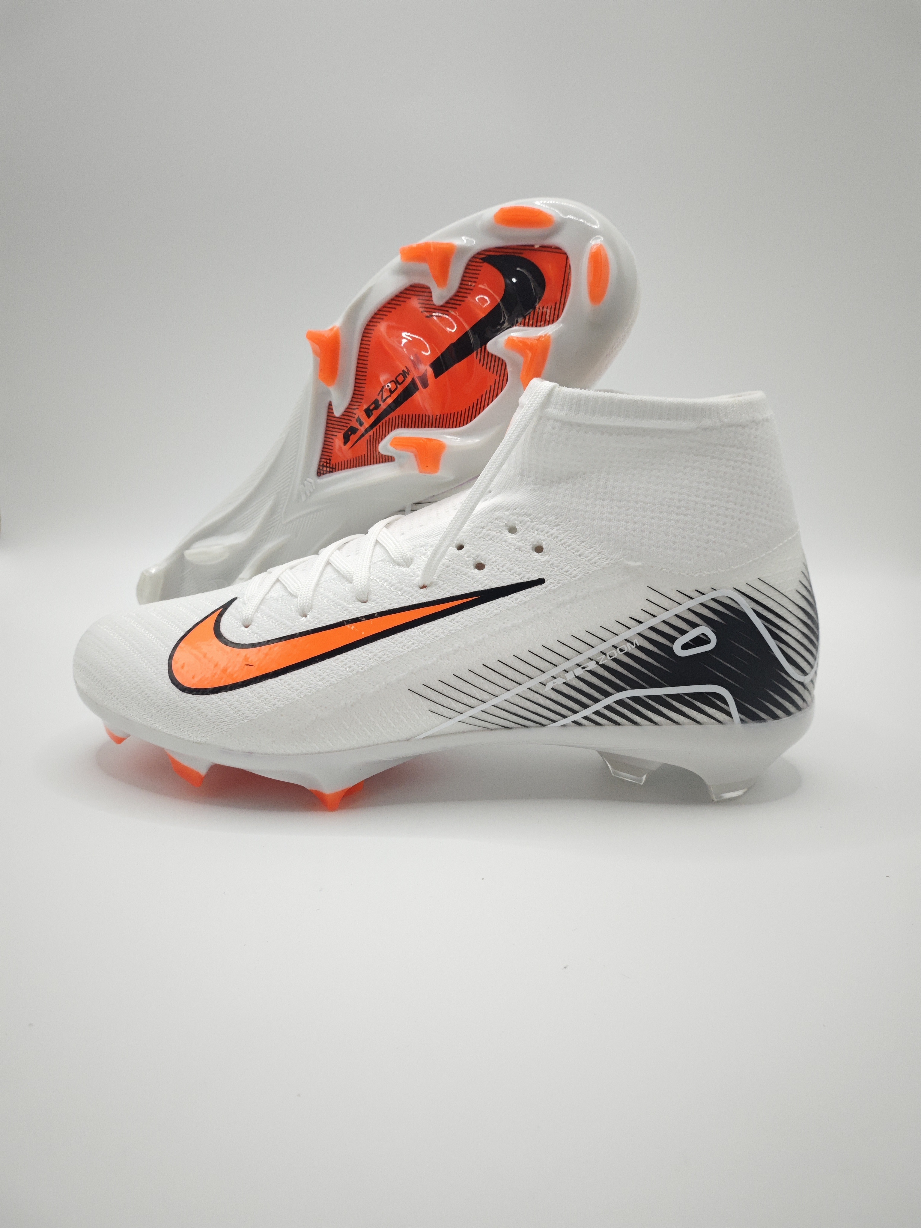 Nike Mercurial 16 FG Soccer Cleats with Built-in Bonded Pack: Full Air Cushion for All-Match Comfort, Waterproof Knit for Wet Pitches