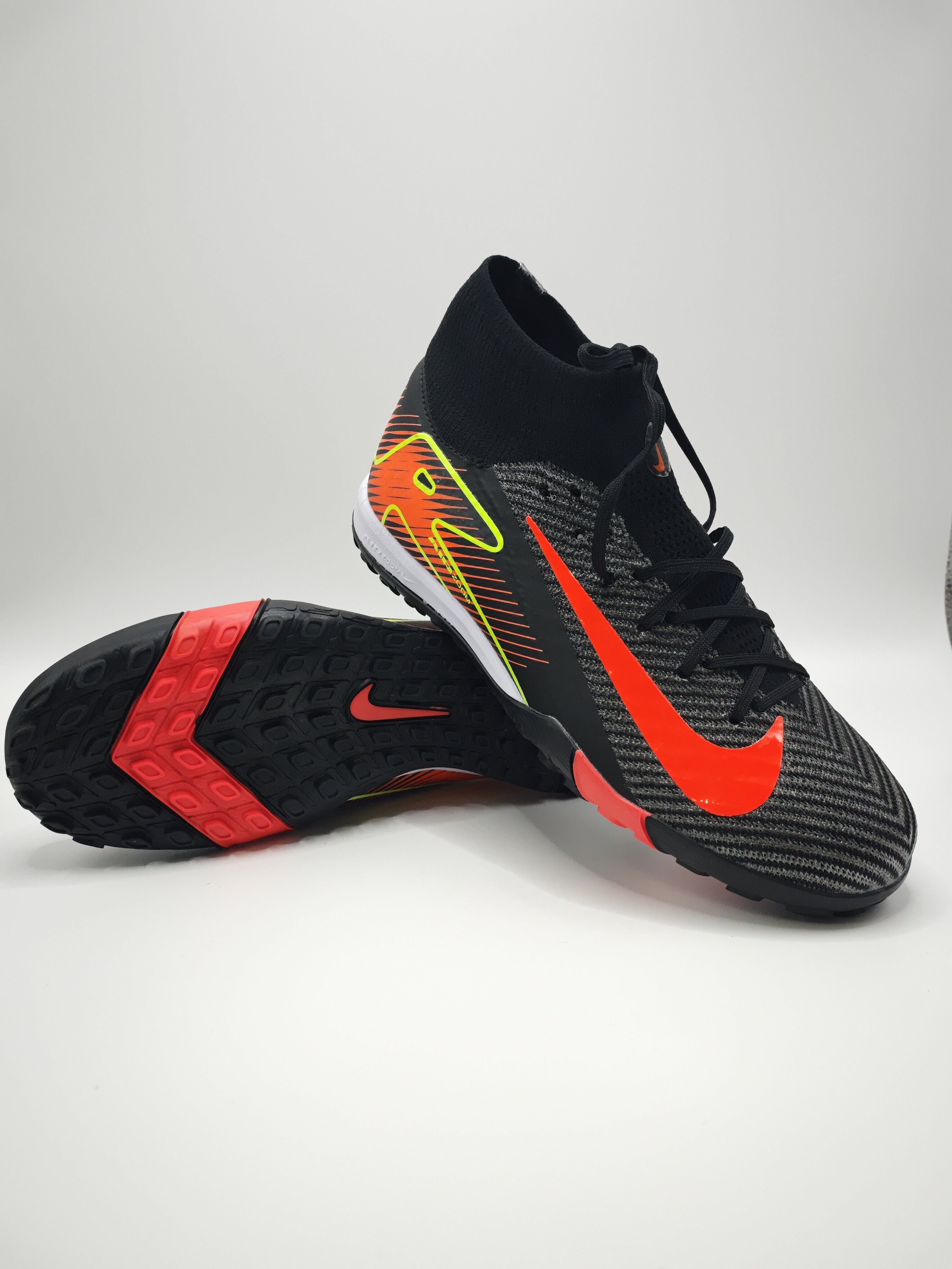 Nike Mercurial 16 High-Top Soccer Cleats: Built-in Full Air Cushion, Waterproof Knit & MD Outsole for Grass Pitches