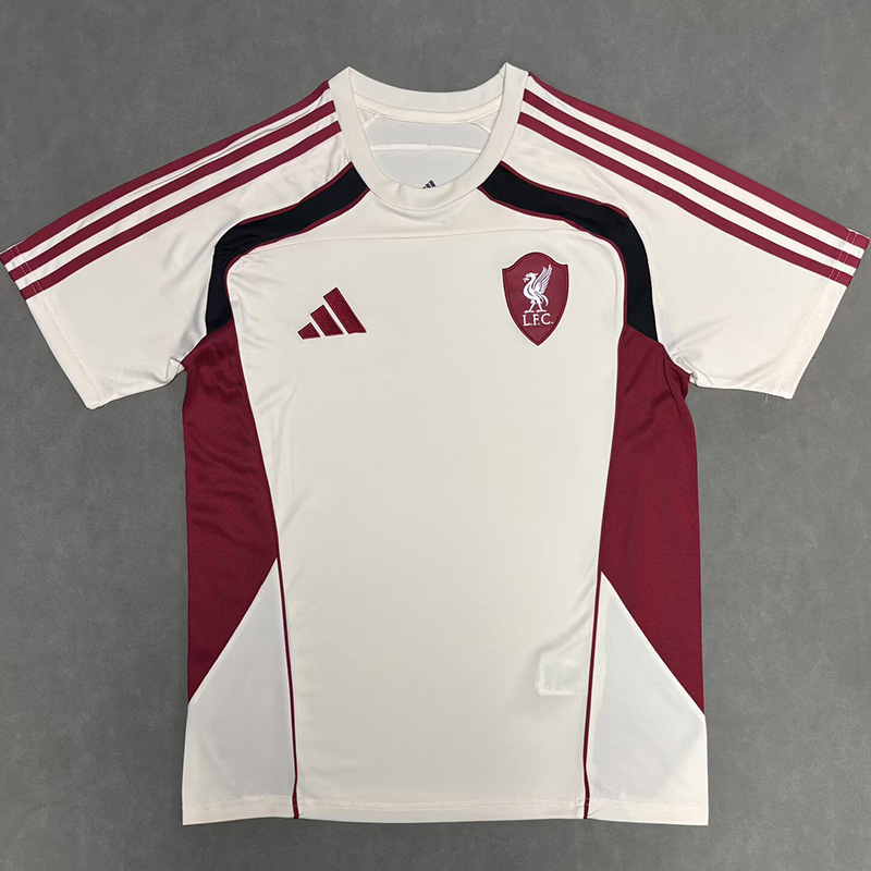 2025-26 LIV Beige Red Fans Training shirts